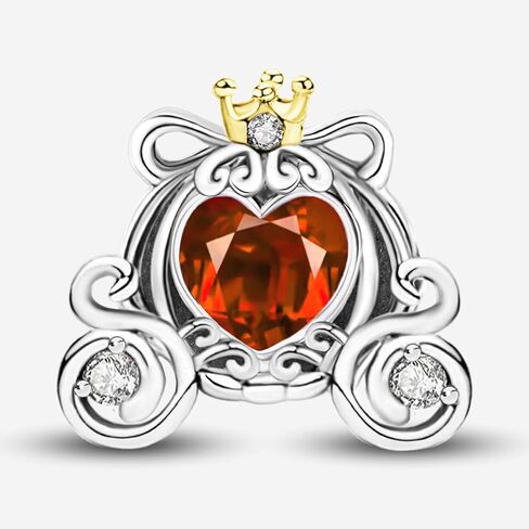 1 PC Fashionable Silver Red Love Series Beads Pendant Ball Suitable for DIY Women's Jewelry in Saudi Arabia