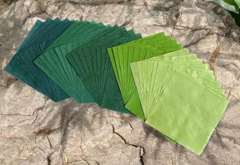 50 Designs 50 Sheets 6 x 6 Inches Natural Fiber Leaves Rice Straw Mulberry paper Sheets Square Origami Paper Arts Folding Craft, Square Folding Paper for DIY Crafts Mixed Colors Rice Straw etc., in Kuwait