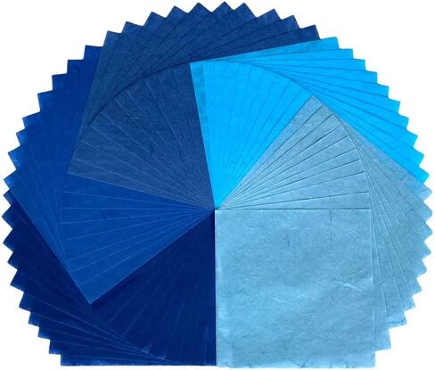 50 Designs 50 Sheets 6 x 6 Inches Natural Fiber Leaves Rice Straw Mulberry paper Sheets Square Origami Paper Arts Folding Craft, Square Folding Paper for DIY Crafts Mixed Colors Rice Straw etc., in Kuwait