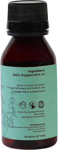 DAANA Peppermint Essential Oil : Pure, Undiluted (2 Fl Oz) in Saudi Arabia