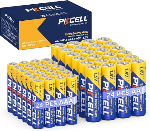 بطاريات PKCELL AA 20 حزمة ، مضاعفة بطاريات ، بطارية كربون عالية الأداء 1.5 فول in Kuwait