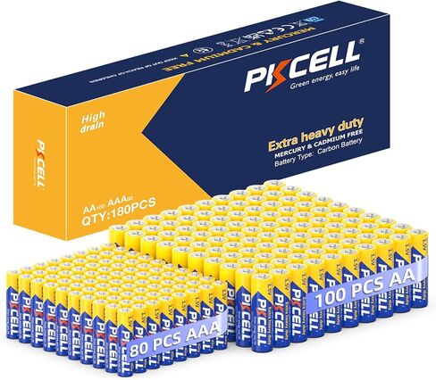 بطاريات PKCELL AA 20 حزمة ، مضاعفة بطاريات ، بطارية كربون عالية الأداء 1.5 فول in Kuwait