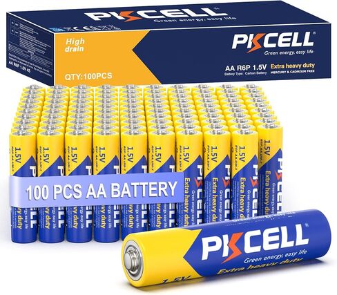 بطاريات PKCELL AA 20 حزمة ، مضاعفة بطاريات ، بطارية كربون عالية الأداء 1.5 فول in Kuwait