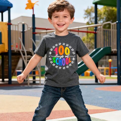 Toddler Boys Girls 100 Days of School Shirt Kids Funny Back to School Celebration Tees Outfit 2T in Kuwait