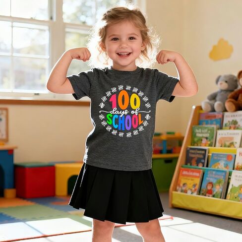 Toddler Boys Girls 100 Days of School Shirt Kids Funny Back to School Celebration Tees Outfit 2T in Kuwait
