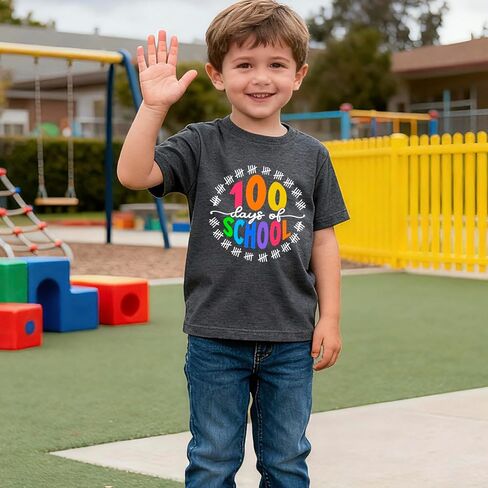 Toddler Boys Girls 100 Days of School Shirt Kids Funny Back to School Celebration Tees Outfit 2T in Kuwait
