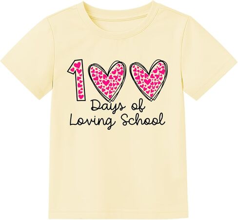Toddler Boys Girls 100 Days of School Shirt Kids Funny Back to School Celebration Tees Outfit 2T in Kuwait