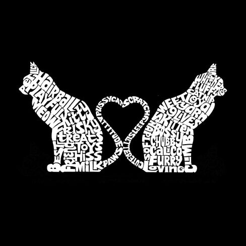 Cat Tail Hearts - Boy's Word Art Long Sleeve T-Shirt in Saudi Arabia