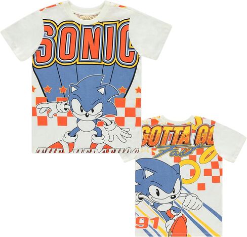 SEGA Boys Sonic The Hedgehog Fashion Short Sleeve T-Shirt - Sega - Little to Big Kid/Boys 4-20 Sizes in Saudi Arabia