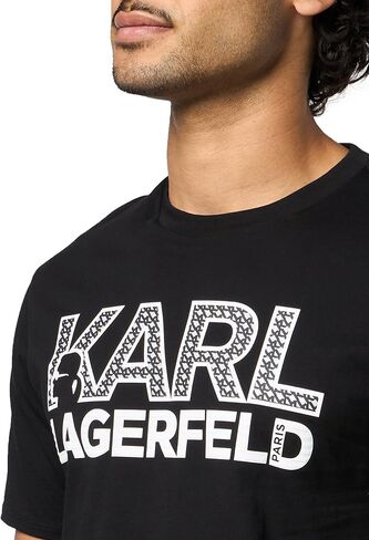 KARL LAGERFELD Mens Crewneck Short Sleeve Graphic Design Relaxed Fit T-Shirt in Saudi Arabia