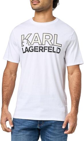 KARL LAGERFELD Mens Crewneck Short Sleeve Graphic Design Relaxed Fit T-Shirt in Saudi Arabia