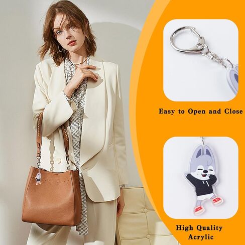 8 قطعة سلسلة مفاتيح SK-Z، سلسلة مفاتيح لطيفة من الأكريليك، حلقة مفاتيح، سلسلة مفاتيح كرتونية للجماهير الضالة in Kuwait