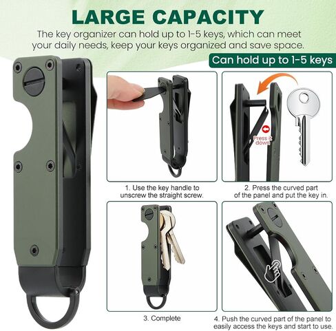 Key Organizer, Chain Holder Organizer, Minimalist Holder for keychain Secures 1-5 Keys in Saudi Arabia