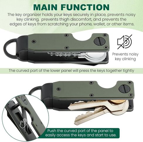 Key Organizer, Chain Holder Organizer, Minimalist Holder for keychain Secures 1-5 Keys in Saudi Arabia