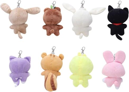 Cute Cartoon Animal Keychain Plush Doll Keyring Backpack Handbag Charm Pendant for Fans 10 CM in Saudi Arabia