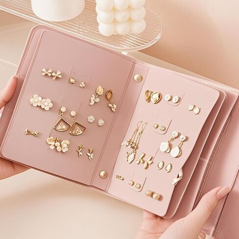 Jewelry Storage Book for Women, Womens Portable Jewelry Case for Earring Necklace Ring in Saudi Arabia