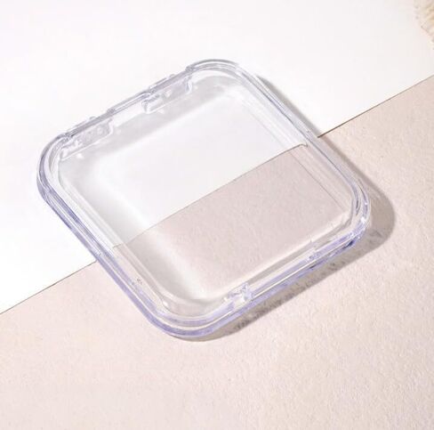 2-Pack Clear Plastic Jewelry Storage – 8.5cm*8.5cm*1.8cm Mini Hinged Lidded Organizers for Earrings, Rings & Craft Supplies (Rectangular Design)‌ in Saudi Arabia