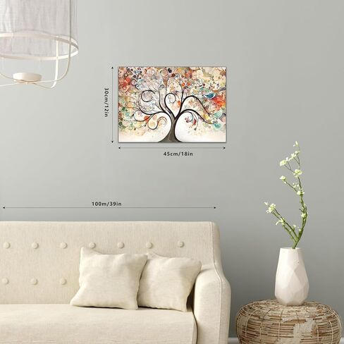 1pc Fantasy Love Tree Canvas Painting, Stunning Wall Art for Living Room & Bedroom Decor,30 * 45cm/12 * 18in Unframed in Saudi Arabia
