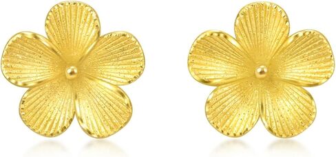 CHOW SANG SANG 999.9 24K Gold Chinese Wedding Collection Blossom Stud Earrings for Women 95303E in Saudi Arabia