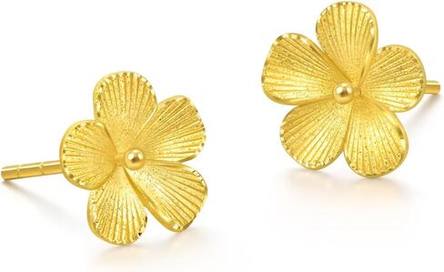 CHOW SANG SANG 999.9 24K Gold Chinese Wedding Collection Blossom Stud Earrings for Women 95303E in Saudi Arabia