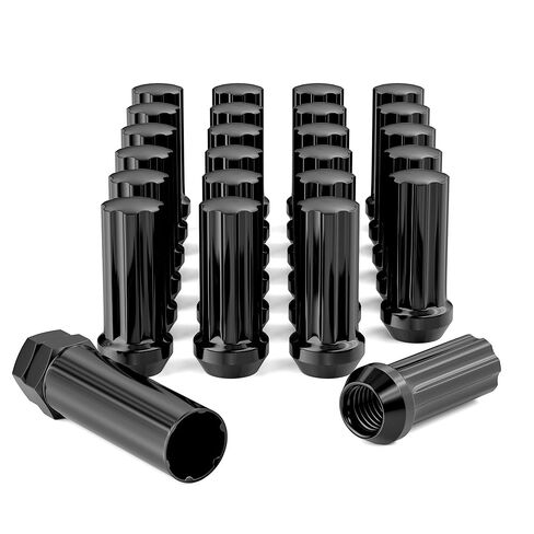 20 قطعة من EZISOE صواميل عروة M14x1.5 1.81 بوصة طويلة سوداء ذات نهاية مغلقة منتفخة - صواميل عروة سداسية 0.87 بوصة لمصنع OEM Land Rover LR3 LR4 Range Rover & Sport in Kuwait