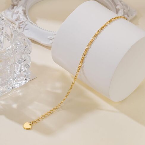 VSNPO 14K أساور الذهب للنساء أساور سلسلة ذهبية للمرأة ربط سوار للمرأة رقيقة 2.2mm سلسلة فيجارو سوار لذيذ للمرأة العصرية in Saudi Arabia