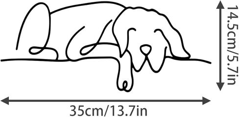 Metal Dog Home Art Cut Dogs Wall Decor Line Art Home Decor Animal Metal Wall Hanging for Living Room Bedroom Bathroom Dog Lovers Gifts in Saudi Arabia