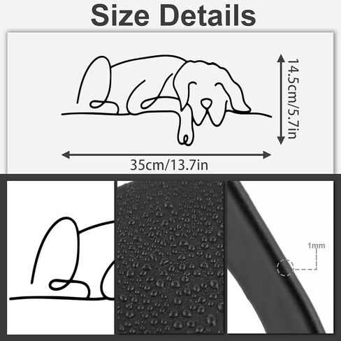 Metal Dog Home Art Cut Dogs Wall Decor Line Art Home Decor Animal Metal Wall Hanging for Living Room Bedroom Bathroom Dog Lovers Gifts in Saudi Arabia