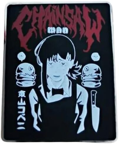 Chainsaw Man Kobeni Higashiyama Family Burger Anime Manga 1.1" Enamel Pin Badge by Pinstant in Saudi Arabia