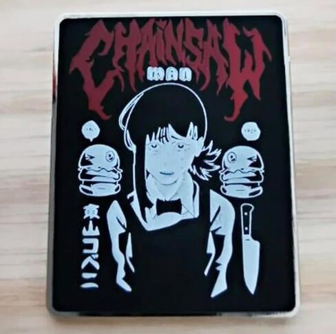 Chainsaw Man Kobeni Higashiyama Family Burger Anime Manga 1.1" Enamel Pin Badge by Pinstant in Saudi Arabia