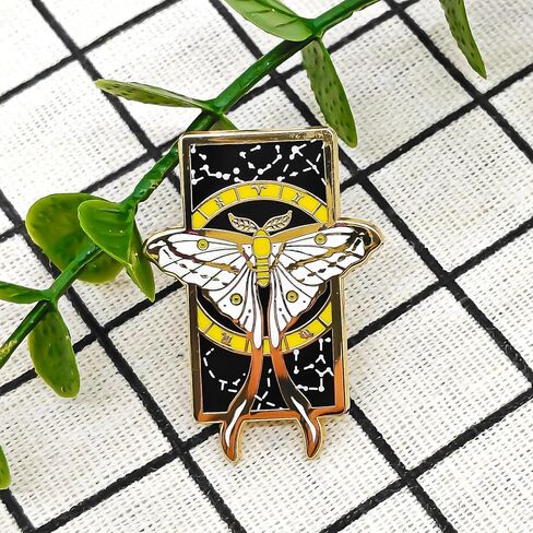 Comet Moth Enamel Pin - Theme Series - Enamel Lapel Pin - Plated Badge for Clothing, Bags, and Lanyards in Saudi Arabia