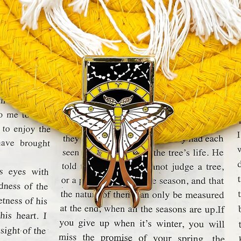 Comet Moth Enamel Pin - Theme Series - Enamel Lapel Pin - Plated Badge for Clothing, Bags, and Lanyards in Saudi Arabia