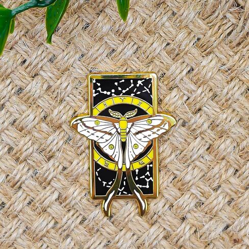 Comet Moth Enamel Pin - Theme Series - Enamel Lapel Pin - Plated Badge for Clothing, Bags, and Lanyards in Saudi Arabia
