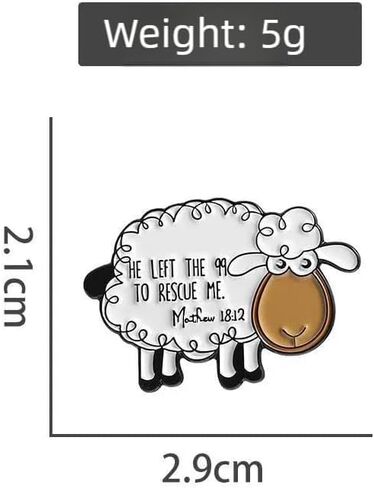 Tsidkenu 10-Pack Christian Enamel Pins Set, HE LEFT THE 99 TO RESCUE ME little sheep Enamel Pins - Stylish Christian Lapel Pins for Women. in Saudi Arabia