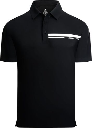 Damipow Mens Seamless Golf Shirt Moisture Wicking Polo Shirts Short Sleeve Quick Dry Performance Sport Collared Shirt for Men in Kuwait