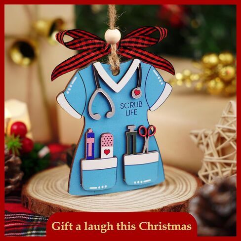 Nurse Ornaments for Christmas Tree 2025 - Nurse Gifts for Women - Gifts for Nurses Female - Nursing Ornaments for Christmas Tree - Cool Nurses Gift - Nursing School Graduation Gift - Scrub Life in Saudi Arabia