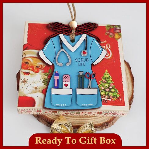 Nurse Ornaments for Christmas Tree 2025 - Nurse Gifts for Women - Gifts for Nurses Female - Nursing Ornaments for Christmas Tree - Cool Nurses Gift - Nursing School Graduation Gift - Scrub Life in Saudi Arabia