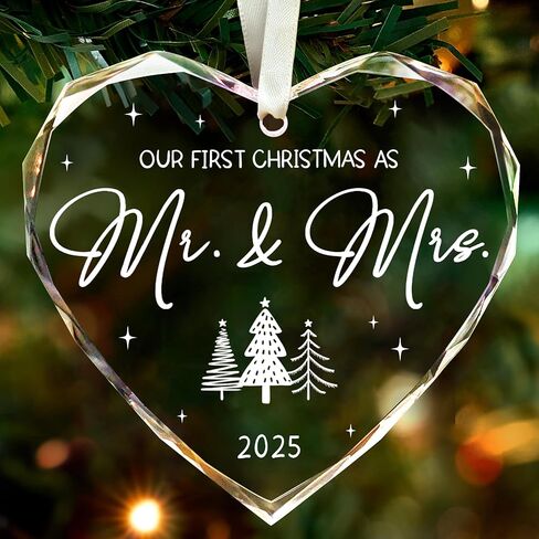 Wedding Gift for Couples 2025, First Christmas Married Ornament 2025, Mr and Mrs Gifts,Bridal Shower Gift,Just Married Ornament, Wedding Ideas for Newly Bride,Future Mr Mrs in Kuwait