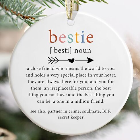 Friendship Christmas Ornaments - Best Friend & Soul Sister - Irreplaceable Gifts for Friends in Saudi Arabia