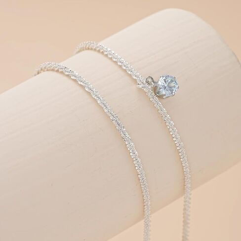 Dainty 925 Sterling Silver Bracelet Set, 2PCS Paper Clip & Multi-Layer Chain Bracelets for Women, Minimalist Stackable Jewelry Gift for Party Daily Wear in Saudi Arabia