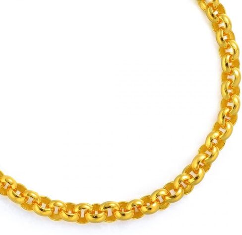 CHOW SANG SANG 999.9 24K Gold Machinery Chain Price-by-Weight 7.48g Gold Belcher Oval Link Chain, Rolo Bracelet for Women 09461B | 6.6", (17 CM) in Saudi Arabia