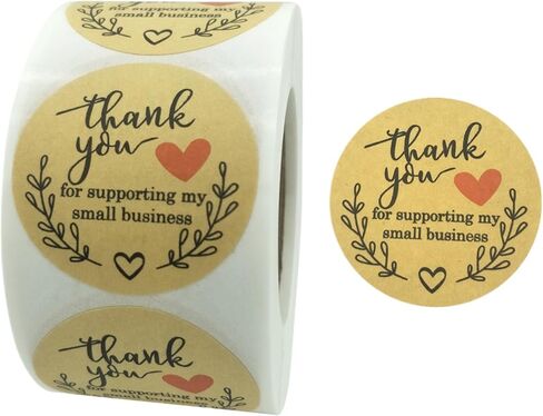 Thank You for Your Order Stickers, 2 inch, 500 Count, White with Red Heart Design, Self-Adhesive Labels for Packages in Saudi Arabia
