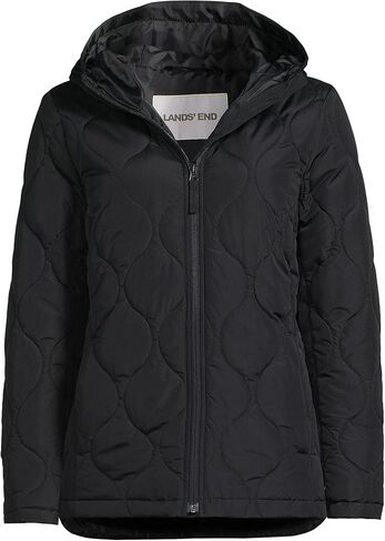 Lands' End Womens FeatherFree Onion Quilted Insulated Jacket Black Regular Small in Saudi Arabia
