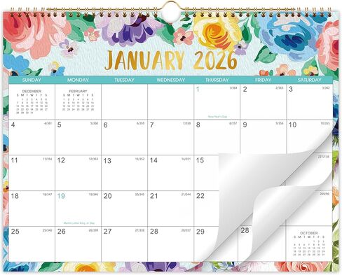 تقويم حائط 2025 - تقويم 2025 للحائط، يناير. 2025 - ديسمبر. 2025، تقويم حائط كبير مطبوع بشبكة كبيرة 2025، 12 بوصة × 24 بوصة (مفتوح)، ورق لامع، فتحات تعليق in Kuwait