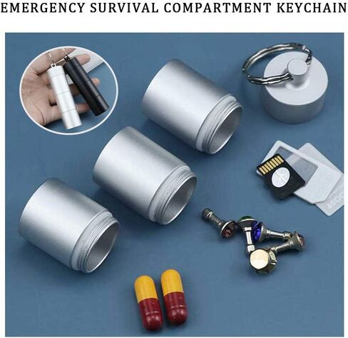 2 PCS Aluminum Travel Pill Box, Portable Pill Cases Waterproof Daily Tablet Container Holder 3 Compartment Metal Pocket for Men Women in Saudi Arabia
