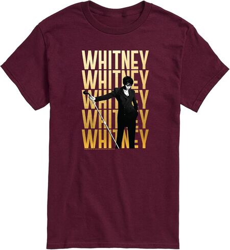 Hybrid Apparel Whitney Houston - Whitney Gold Repeat - تي شيرت برسومات بأكمام قصيرة للرجال in Saudi Arabia