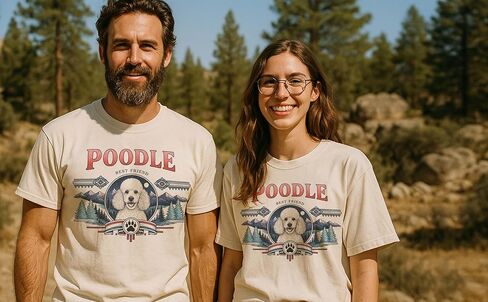 Dog Breed Tshirt for Men & Women - Wilderness Artwork - 100% Natural, Raw, Undyed, Heavyweight Cotton in Saudi Arabia