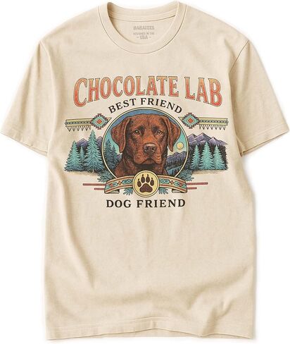 Dog Breed Tshirt for Men & Women - Wilderness Artwork - 100% Natural, Raw, Undyed, Heavyweight Cotton in Saudi Arabia
