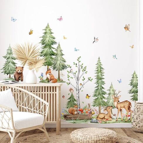 ملصقات حائط لشجرة الصنوبر مقاس 38.5 بوصة، ملصق حائط على شكل شجرة خضراء، ختم ذهبي، 3 أوراق قابلة للتقشير واللصق، ملصقات جدارية لغرفة المعيشة والفصول الدراسية ومستلزمات تزيين الحفلات (أشجار الصنوبر الذهبية) in Kuwait