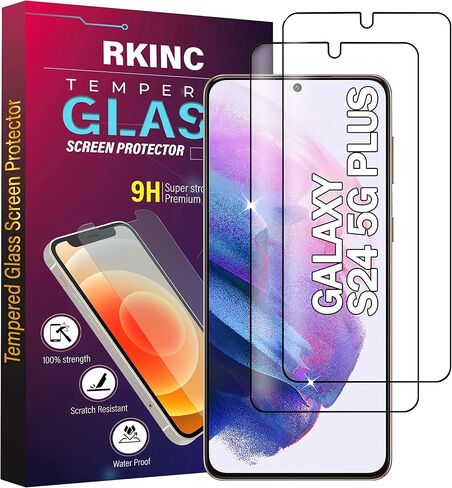 RKINC Screen Protector [2-Pack] for Samsung Galaxy S22 5G, Tempered Glass Film Screen Protector, 0.33mm Fingerprint Support [LifetimeWarranty][Bubble-Free][Anti-Scratch][Anti-Shatter] in Kuwait